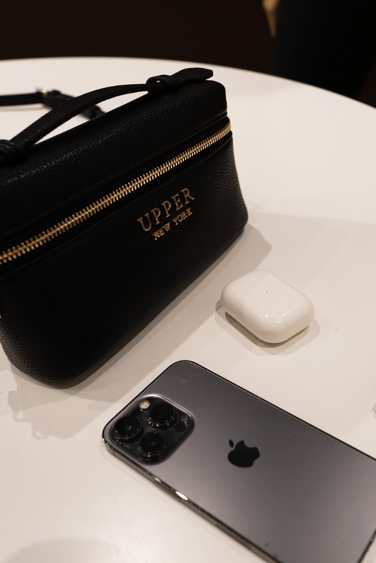 Mini Crossbody worn by a parent