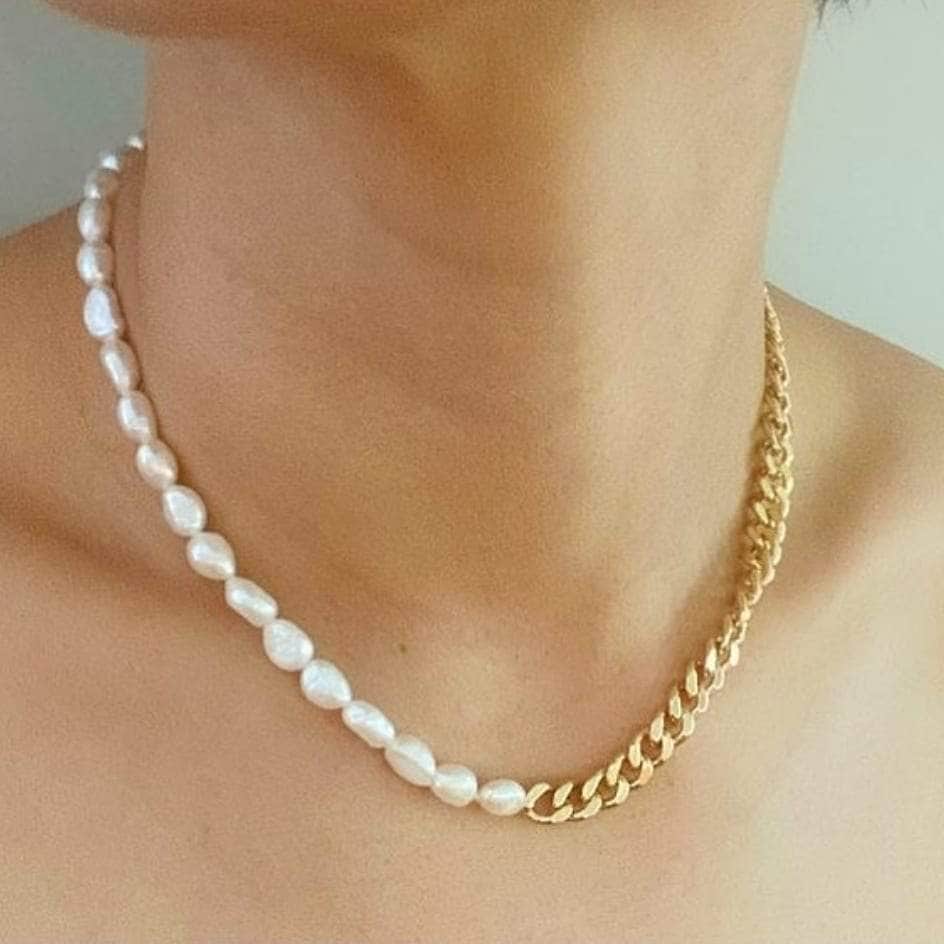 Best Trending Pearl Chain Necklace for Birthday Wedding Gift Mom Wife Holiday