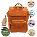 La Madison™ - Elegant Vegan Leather Diaper Bag Backpack
