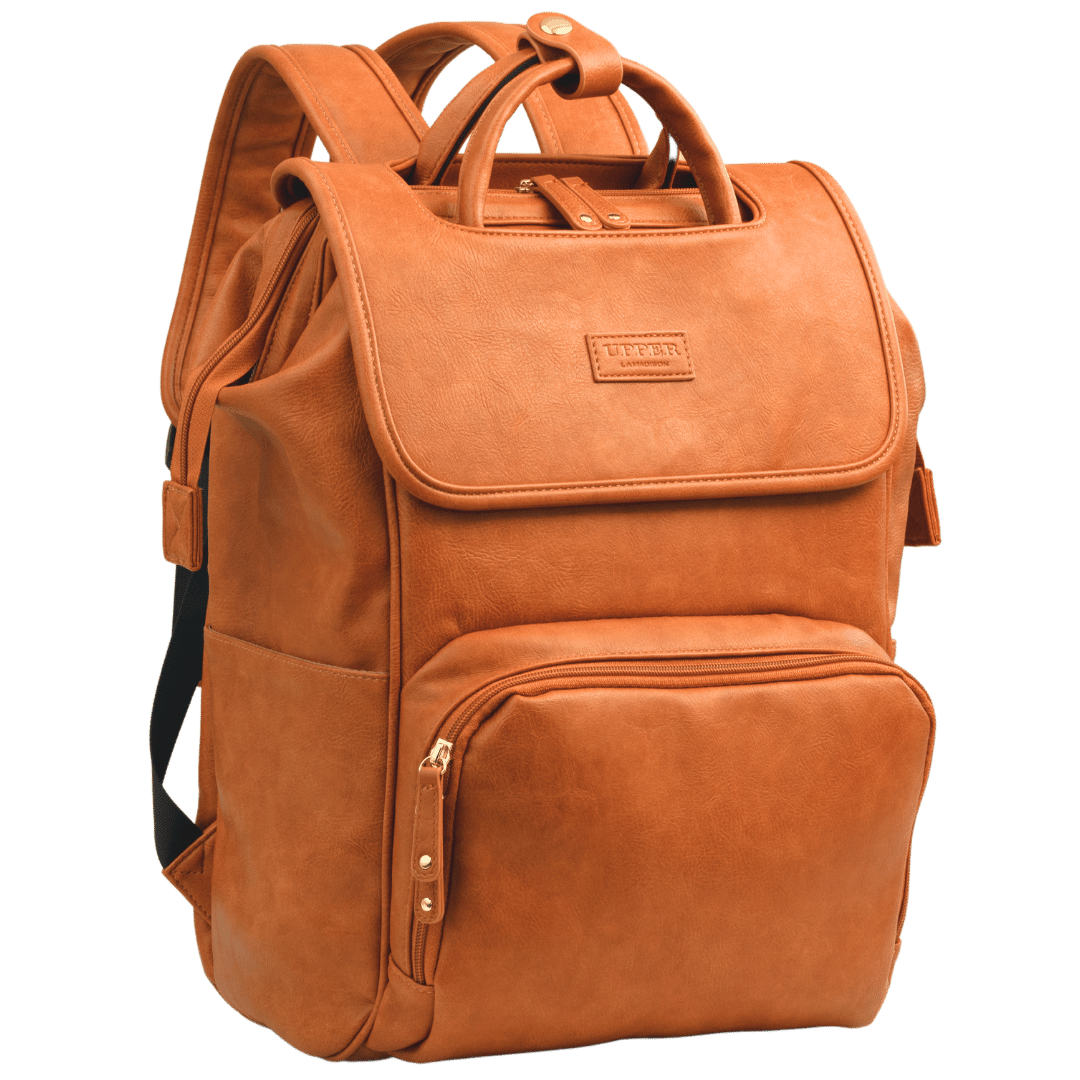 La Madison™ - Elegant Vegan Leather Diaper Bag Backpack