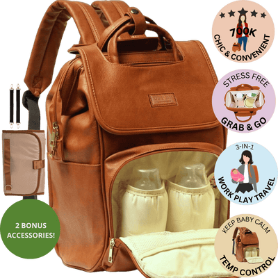 Best Trending Diaper Bag Backpack Baby Mom Gift Leather Travel Large Stylish Modern Nappy Waterproof Stroller Hospital Changing Bag