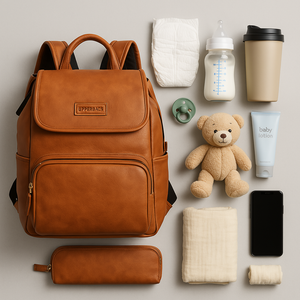 Best Diaper Bag Backpack - La Madison™ - Elegant Vegan Leather Diaper Bag Backpack