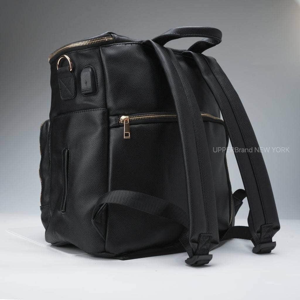 Harvey parents everyday backpack in black, three-quarter view