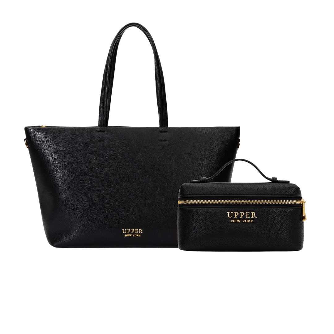 Madison tote and mini bag set for moms in black, ready for the workday