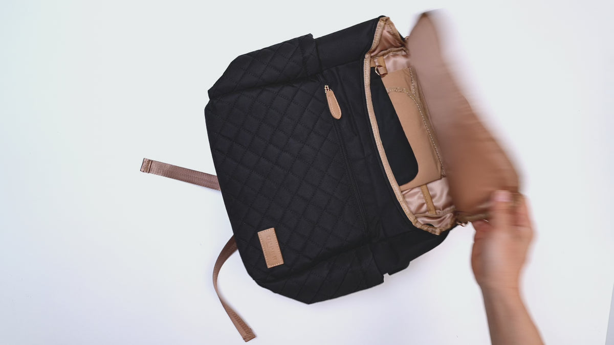 Load video: Best Trending Diaper Bag Backpack Gift for Mom, Baby, Travel.