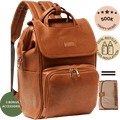 UPPER 549 - Luggage & Bags > Diaper Bags la-brown / Large La Madison - Elegant Vegan Leather Diaper Bag Backpack