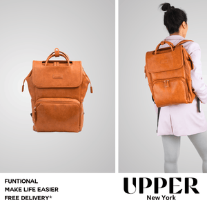 UPPER 549 - Luggage & Bags > Diaper Bags La Madison™ - Elegant Vegan Leather Diaper Bag Backpack