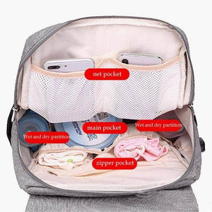 UPPER 549 - Luggage & Bags > Diaper Bags Milan - Light Comfort Everyday Travel Backpack (USB Charging + Bottle Warmer)