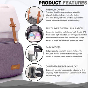 UPPER 549 - Luggage & Bags > Diaper Bags Milan - Limited Edition (USB Charging + Bottle Warmer) Diaper Bag Backpack