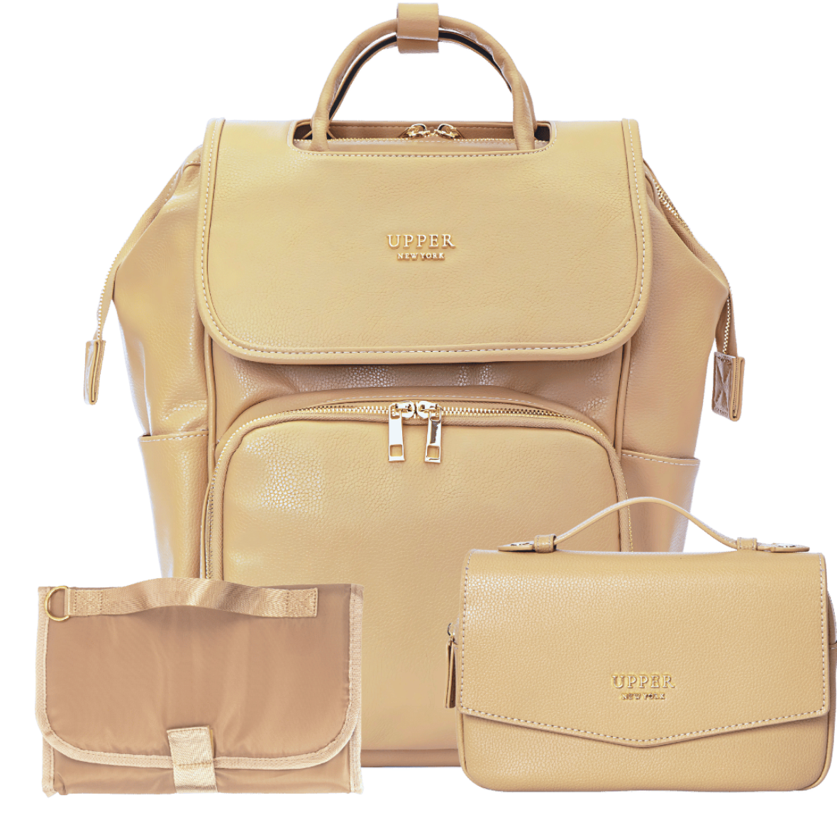 UPPER 549 - Luggage & Bags > Diaper Bags Sandy Beige- relaxing beachside La Madison™ II Backpack Set (Limited)