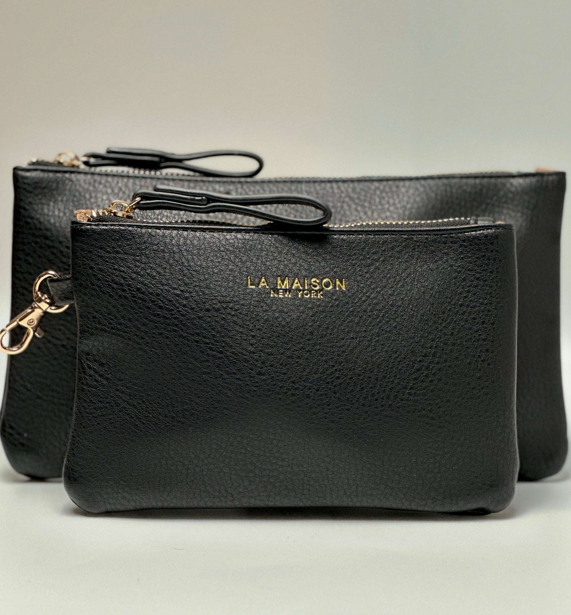 UPPER Handbag & Wallet Accessories Brown Clip-on Pouch Gift set ( Black )