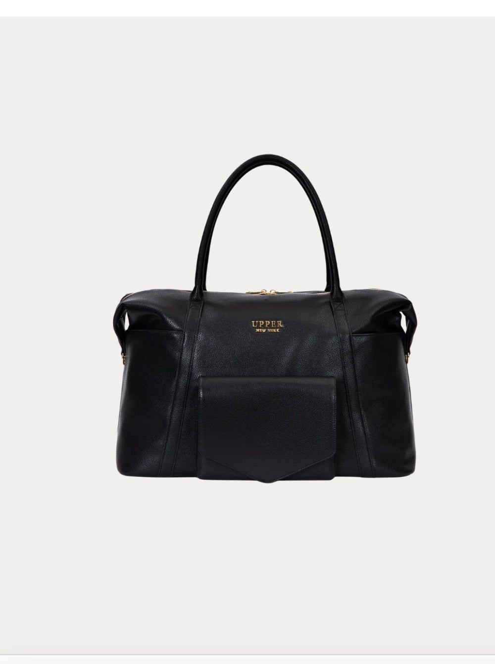 Weekender carry-on travel bag for parents in black, front view, ready for trips