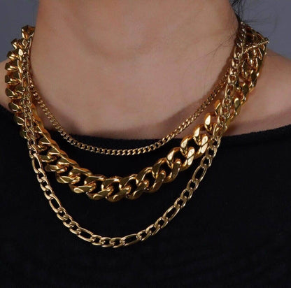 Gold Chunky Chain Necklace Best Trending for Birthday Wedding Gift Mom Wife Holiday