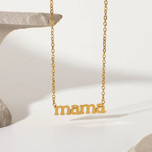 UPPER 196 - Apparel & Accessories > Jewelry > Necklaces Gold vermeil Mason & Madison Mama Letter Chain Necklace