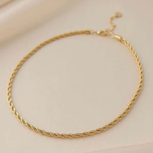 UPPER 196 - Apparel & Accessories > Jewelry > Necklaces Gold Vermeil Gold Rope Chain Necklace