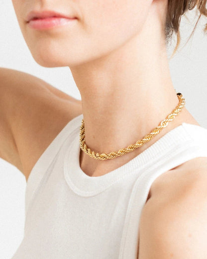 Best Trending Gold Rope Chain Necklace for Birthday Wedding Gift Mom Wife Holiday