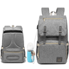 UPPER 549 - Luggage & Bags > Diaper Bags Grey Milan - Classic (USB + Bottle Warmer) Diaper Bag Backpack