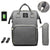 UPPER 549 - Luggage & Bags > Diaper Bags Grey/Pink NYC - Smart (USB + Bottle Warmer) Diaper Bag Backpack