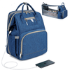 UPPER 549 - Luggage & Bags > Diaper Bags Navy NYC - Easy Travel (Changing Station +  Portable Folding Crib) Diaper Bag Backpack
